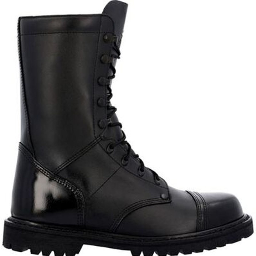 Men'S Rocky | Rocky Men'S Lace Up 10" Slip Resistant Jump Duty Boot Rkc147 Black