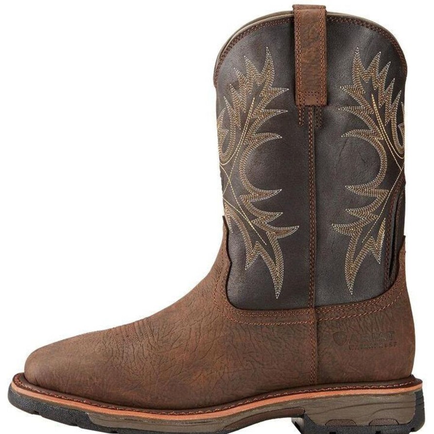 Men'S Ariat | Ariat Men'S Workhog 11" Soft Toe Western Work Boot - Bruin 10017436 Brown