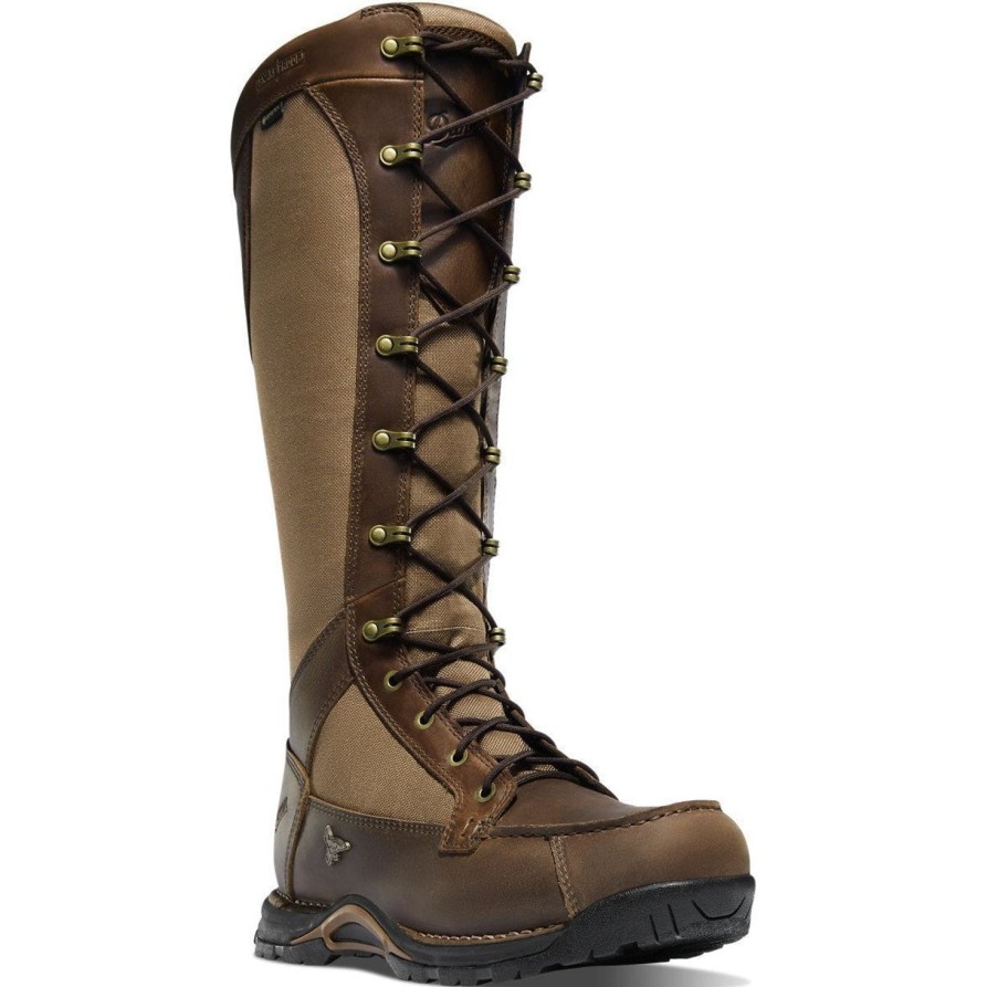 Men'S Danner | Danner Men'S Sharptail 17" Side Zip Snake Hunt Boot 45041 Brown