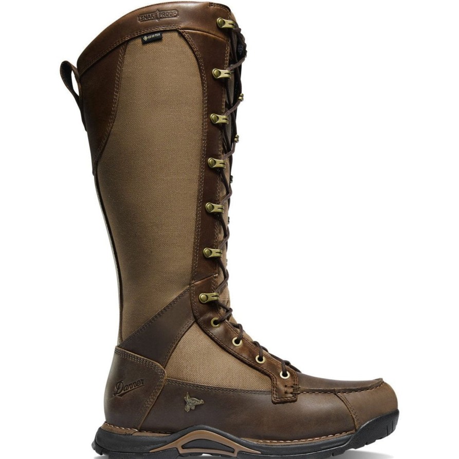 Men'S Danner | Danner Men'S Sharptail 17" Side Zip Snake Hunt Boot 45041 Brown