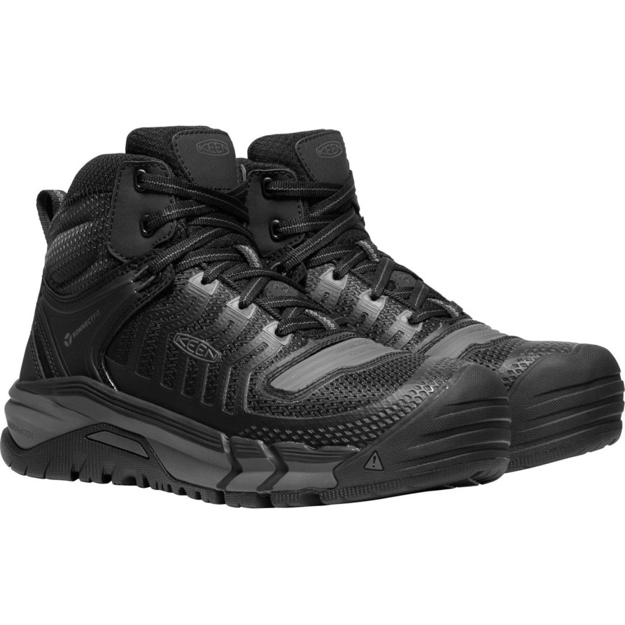 Men'S Keen | Keen Utility Men'S Kansas City Mid Carbon-Fiber Toe Work Boot- 1025617 Black