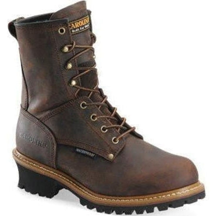 Men'S Carolina | Carolina Men'S Elm 8" Waterproof Logger Work Boot Ca8821 Brown