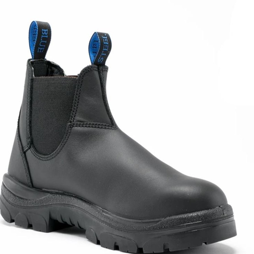 Men'S Steel Blue | Steel Blue Men'S Hobart 6" Steel Toe Wp Ankle Work Boot 812901 Black