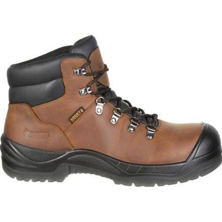 Men'S Rocky | Rocky Men'S Worksmart 5" Comp Toe Wp Work Boot Rkk0245 Brown