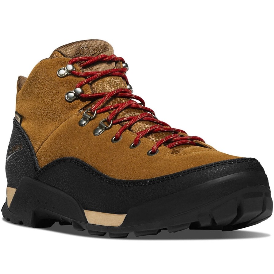 Men'S Danner | Danner Men'S Panorama 6" Waterproof Hiking Shoe /Red - 63433 Brown