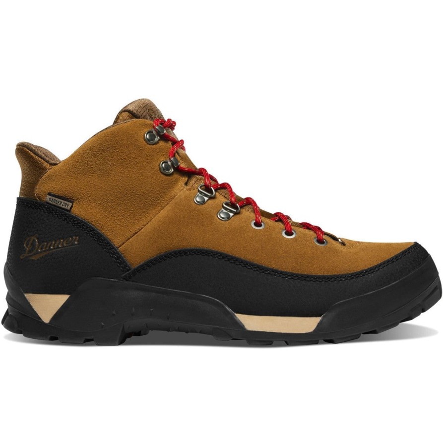 Men'S Danner | Danner Men'S Panorama 6" Waterproof Hiking Shoe /Red - 63433 Brown