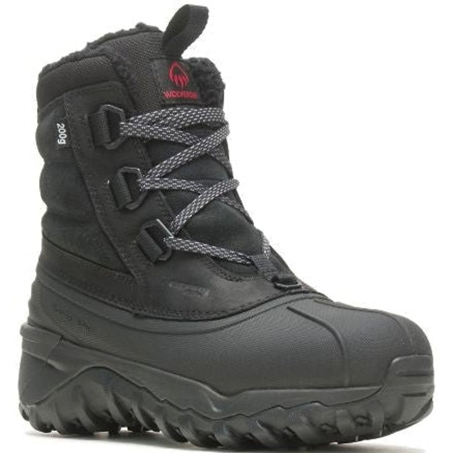 Men'S Wolverine | Wolverine Men'S Glacier Surge 6" Wp Insulated Outdoor Work Boot W880311 Black