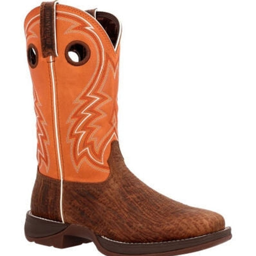 Men'S Durango | Durango Men'S Rebel 12" Cedar Bark Monarch Western Boot Ddb0392 Orange