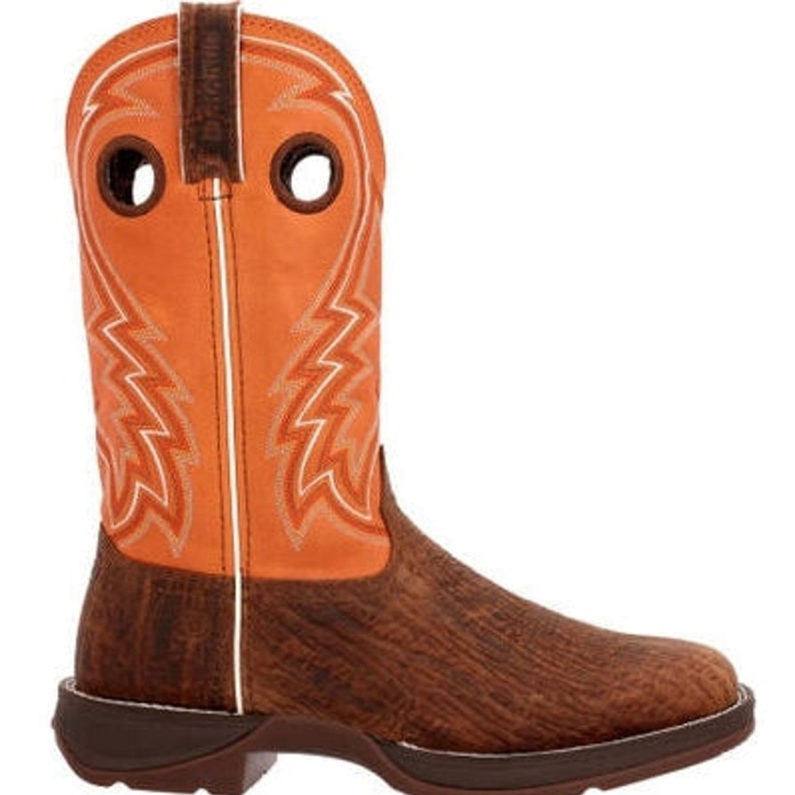 Men'S Durango | Durango Men'S Rebel 12" Cedar Bark Monarch Western Boot Ddb0392 Orange