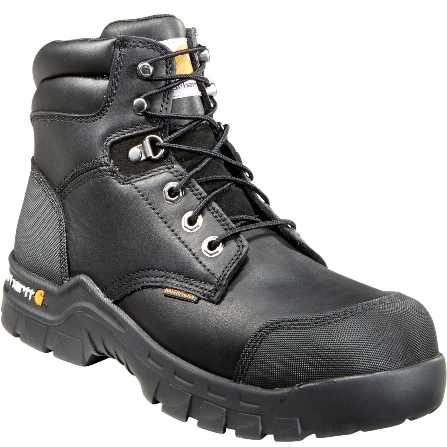 Men'S Carhartt | Carhartt Men'S Rugged Flex 6" Comp Toe Work Boot Cmf6371 Black