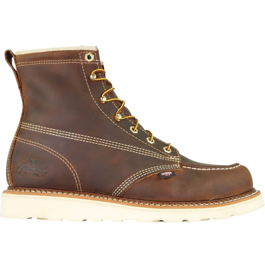 Men'S Thorogood | Thorogood Men'S American Heritage 6" Steel Toe Wedge Work Boot- 804-4575 Brown