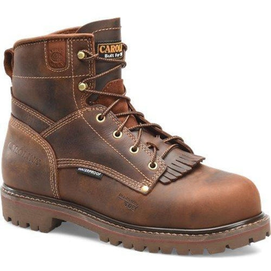 Men'S Carolina | Carolina Men'S 28 Series 6" Comp Toe Wp Grizzly Work Boot Ca7528 Brown