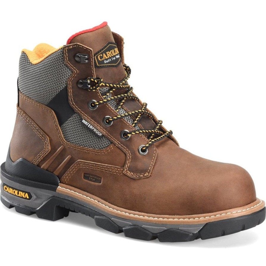 Men'S Carolina | Carolina Men'S Cancellor 6" Wp Slip Resist Ct Work Boot Ca7831 Brown