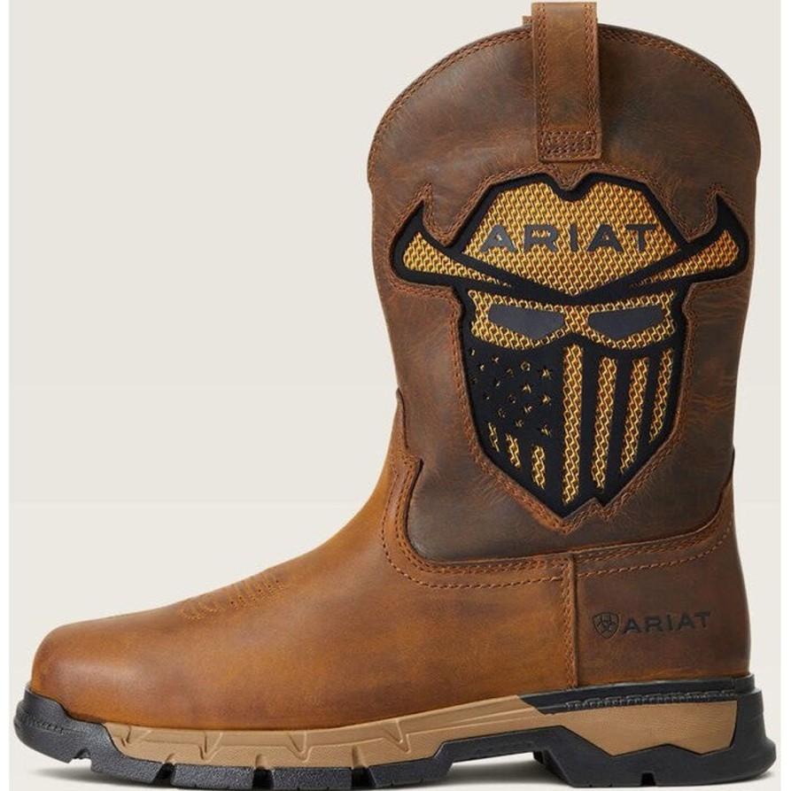 Men'S Ariat | Ariat Men'S Rebar Flex Venttek St Incognito Western Work Boot -Dark- 10040436 Brown