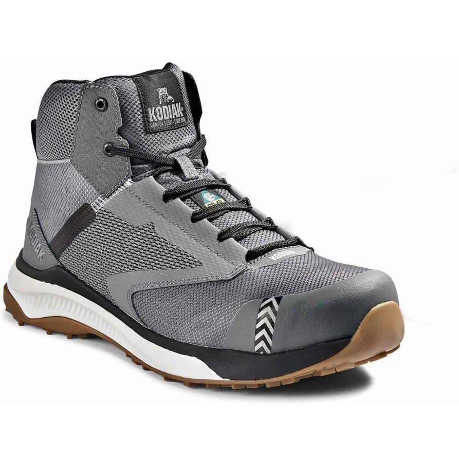 Men'S Kodiak | Kodiak Men'S Quicktrail Mid Ct Athletic Safety Work Shoe -Gray- 4Tf5Gy Grey