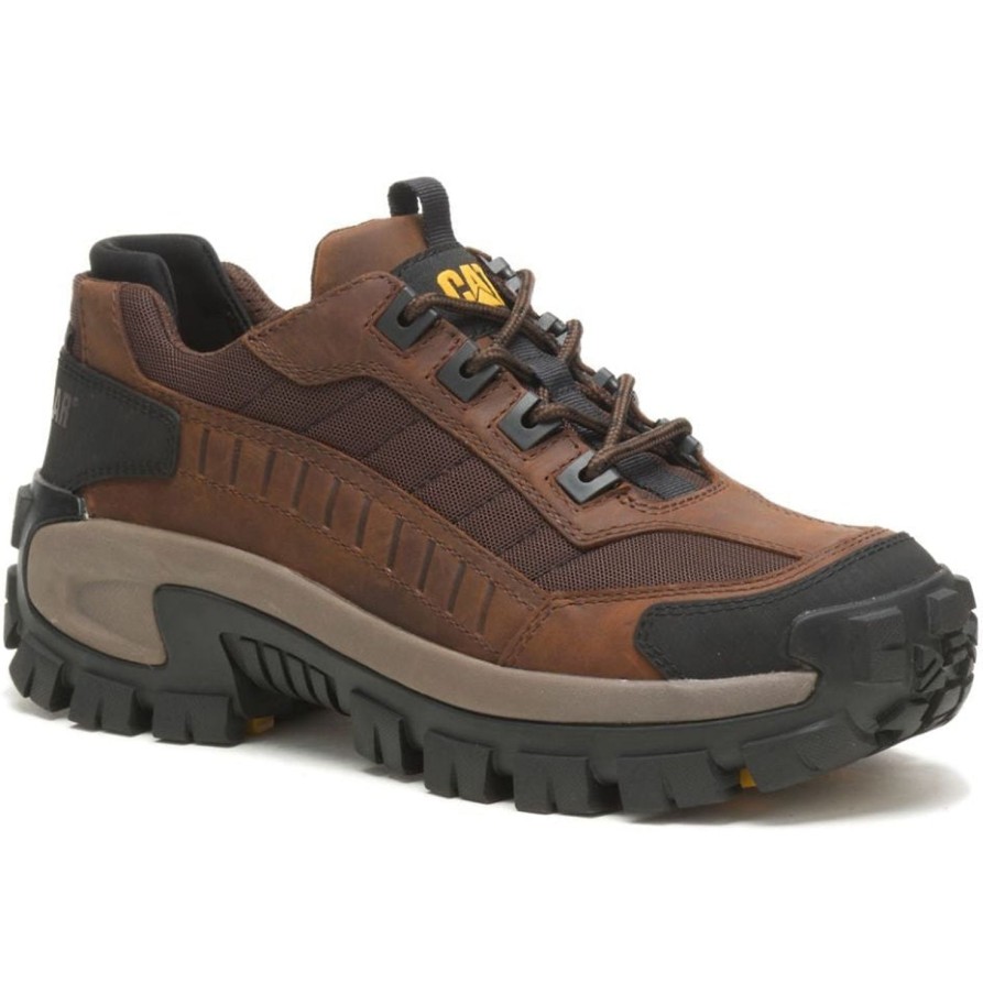 Men'S CAT | Cat Men'S Invader Steel Toe Work Shoe - Dark P91338 Brown