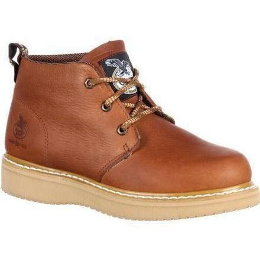 Men'S Georgia | Georgia Men'S Wedge Chukka Wedge Work Boot Gb1222 Tobacco