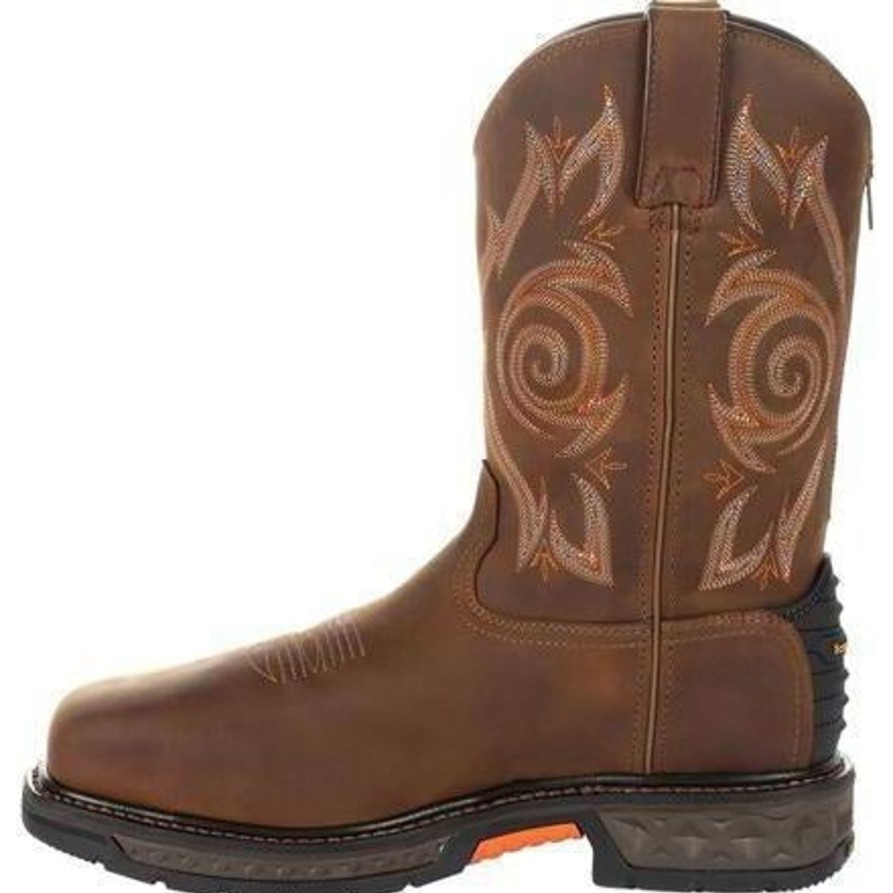 Men'S Georgia | Georgia Men'S Carbo-Tec Lt 11" Stl Toe Wp Western Work Boot Gb00264 Brown