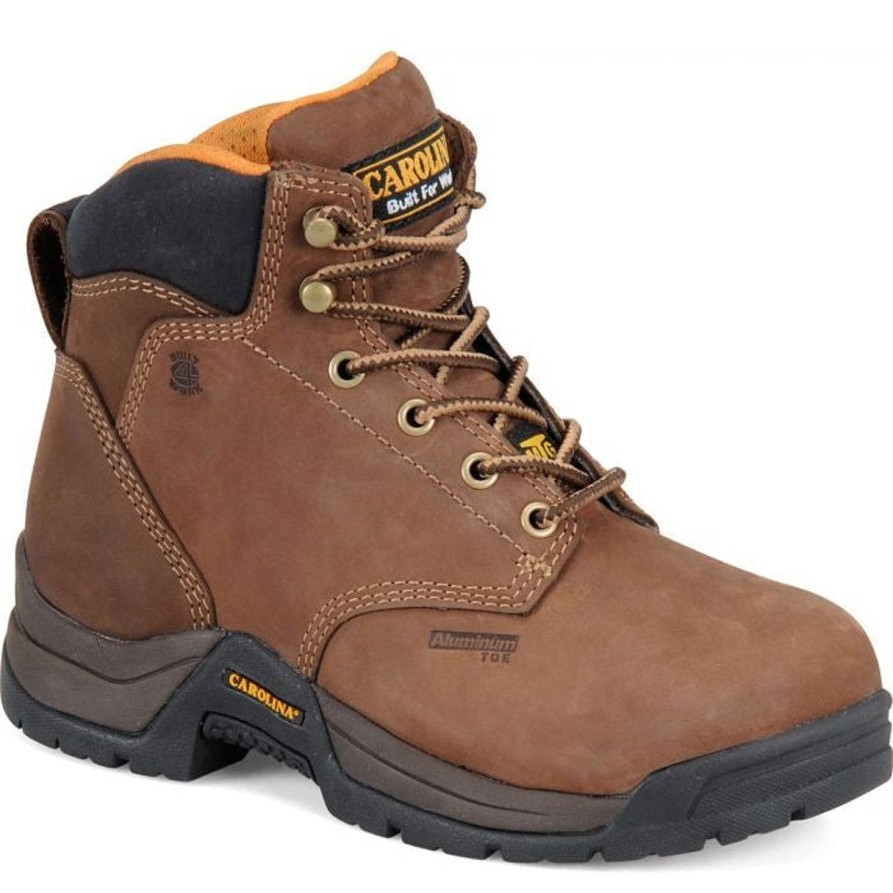 Women'S Carolina | Carolina Women'S Raleigh Metguard 5" At Slip Resist Work Boot Ca1428 Brown