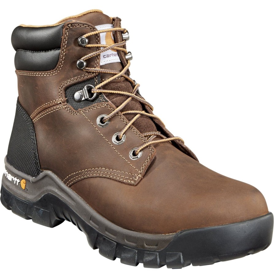 Men'S Carhartt | Carhartt Men'S Rugged Flex 6" Comp Toe Work Boot Cmf6366 Brown