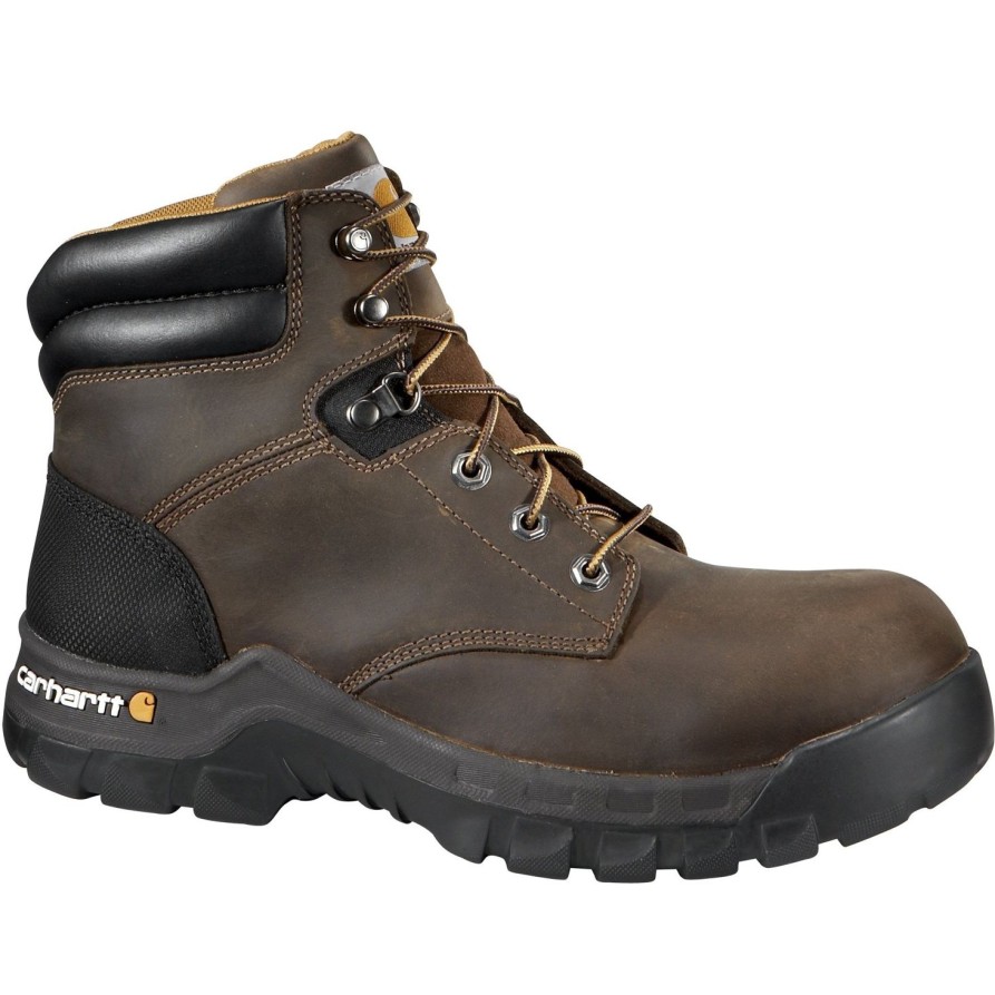 Men'S Carhartt | Carhartt Men'S Rugged Flex 6" Comp Toe Work Boot Cmf6366 Brown