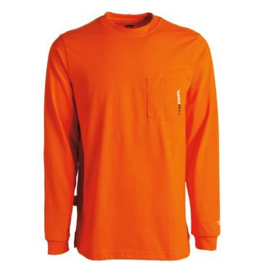 Men'S Timberland Pro | Timberland Pro Men'S Flame Resistant Pocket Work T-Shirt Tb0A23Pfy86 Orange