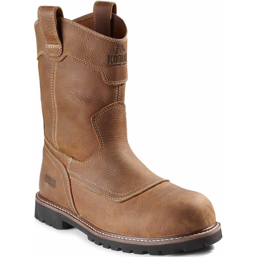 Men'S Kodiak | Kodiak Men'S Mckinney Comp Toe Wp Wellington Work Boot 4Thwwt Brown