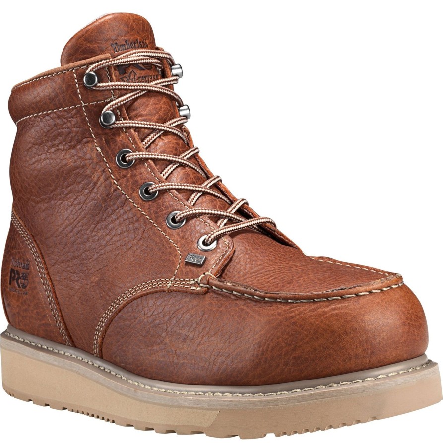 Men'S Timberland Pro | Timberland Pro Men'S Barstow Wedge 6" Alloy Toe Work Boot Tb088559214 Rust