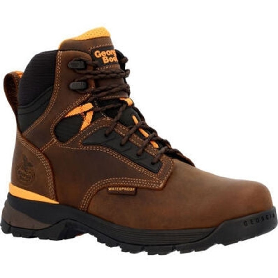 Men'S Georgia | Georgia Men'S Tbd 6" Waterproof Slip Resistant Work Boot Gb00596 Brown