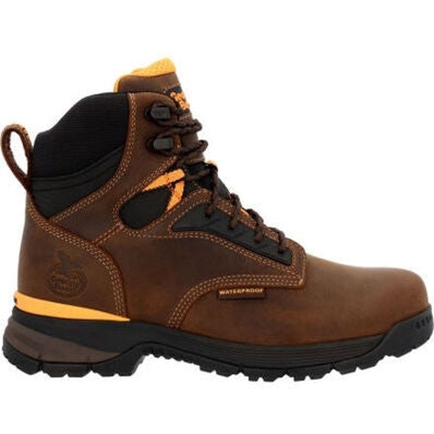 Men'S Georgia | Georgia Men'S Tbd 6" Waterproof Slip Resistant Work Boot Gb00596 Brown