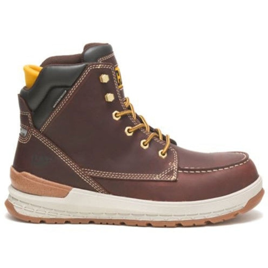 Men'S CAT | Cat Men'S Impact Waterproof Carbon Comp Toe Work Boot P91402 Brown