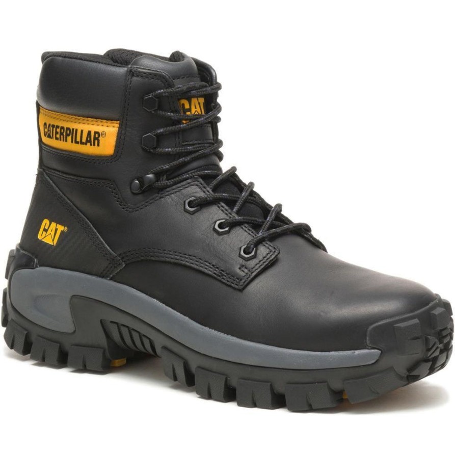 Men'S CAT | Cat Men'S Invader Hi Steel Toe Work Boot P91287 Black