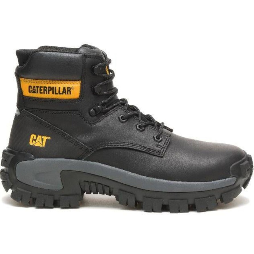 Men'S CAT | Cat Men'S Invader Hi Steel Toe Work Boot P91287 Black