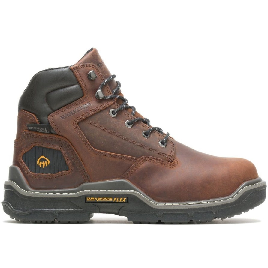 Men'S Wolverine | Wolverine Men'S Raider Durashocks 6" C-Max Toe Wp 400G Work Boot W211107 Peanut