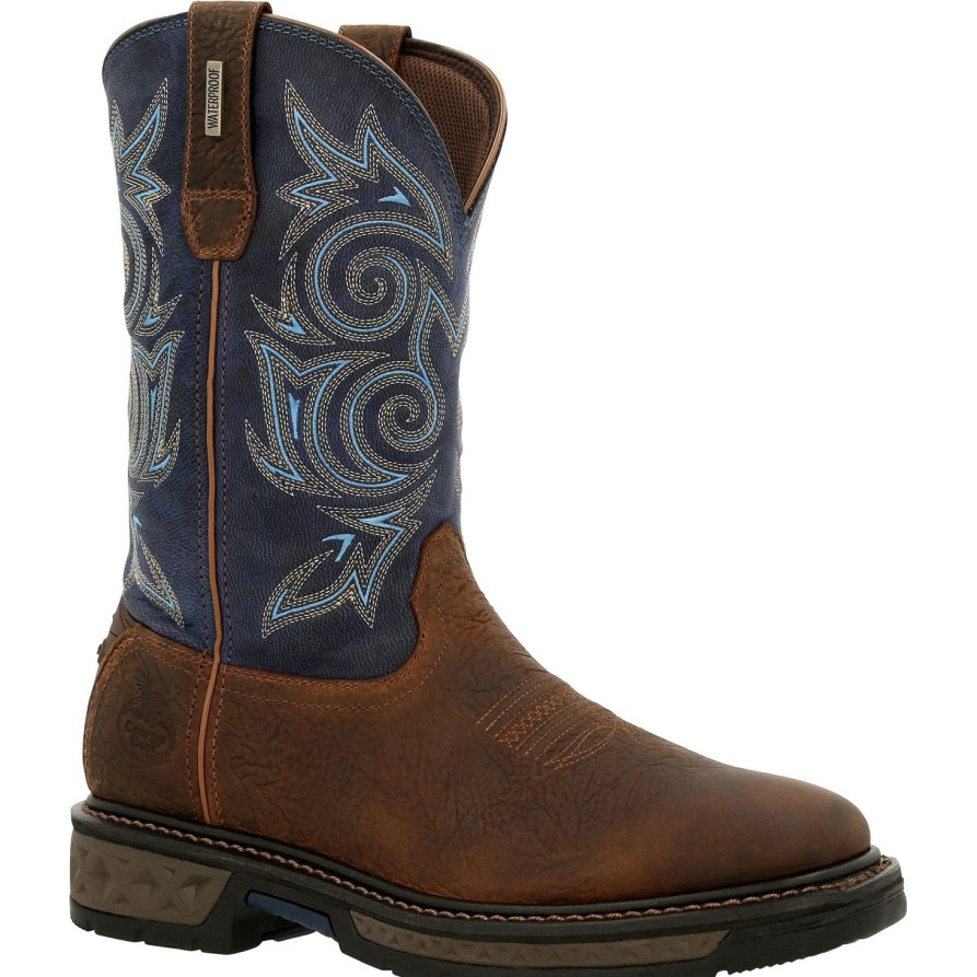 Men'S Georgia | Georgia Men'S Carbo-Tec Lt 11" Soft Toe Wp Western Work Boot - Gb00435 Brown