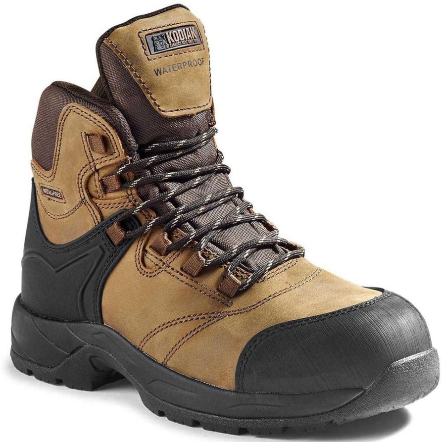 Men'S Kodiak | Kodiak Men'S Journey Comp Toe Wp Hiker Safety Work Boot Kd0A49Ked Brown