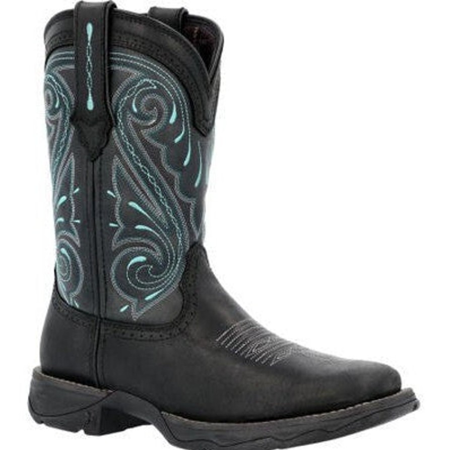 Women'S Durango | Durango Women'S Lady Rebel 10" St Western Work Boot - Sky - Drd0462 Black