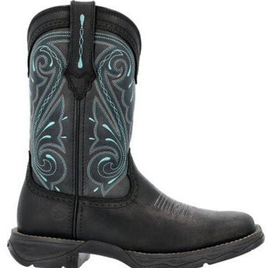 Women'S Durango | Durango Women'S Lady Rebel 10" St Western Work Boot - Sky - Drd0462 Black