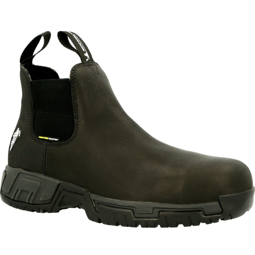 Men'S Michelin | Michelin Men'S Hydroedge 6" Alloy Toe Wp Pr Chelsea Work Boot- Mic0008 Black