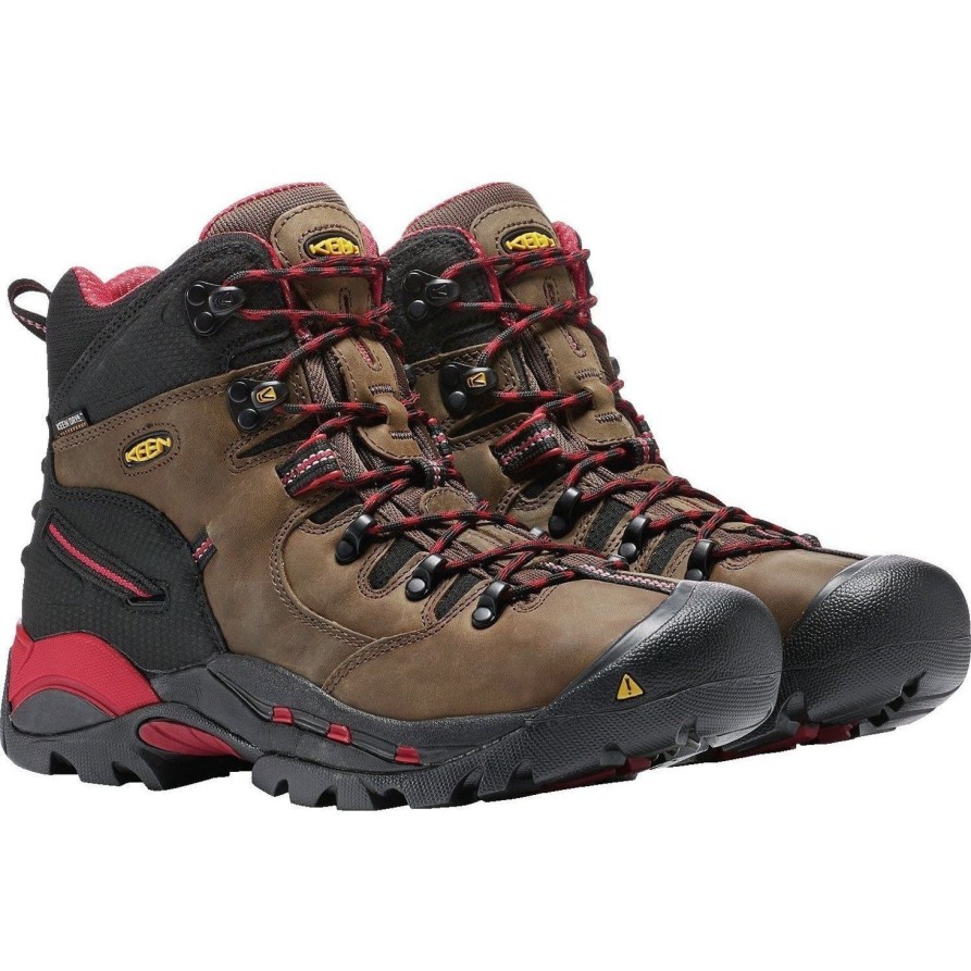 Men'S Keen | Keen Utility Pittsburgh Steel Toe Hiker Work Boot 1007024 Bison