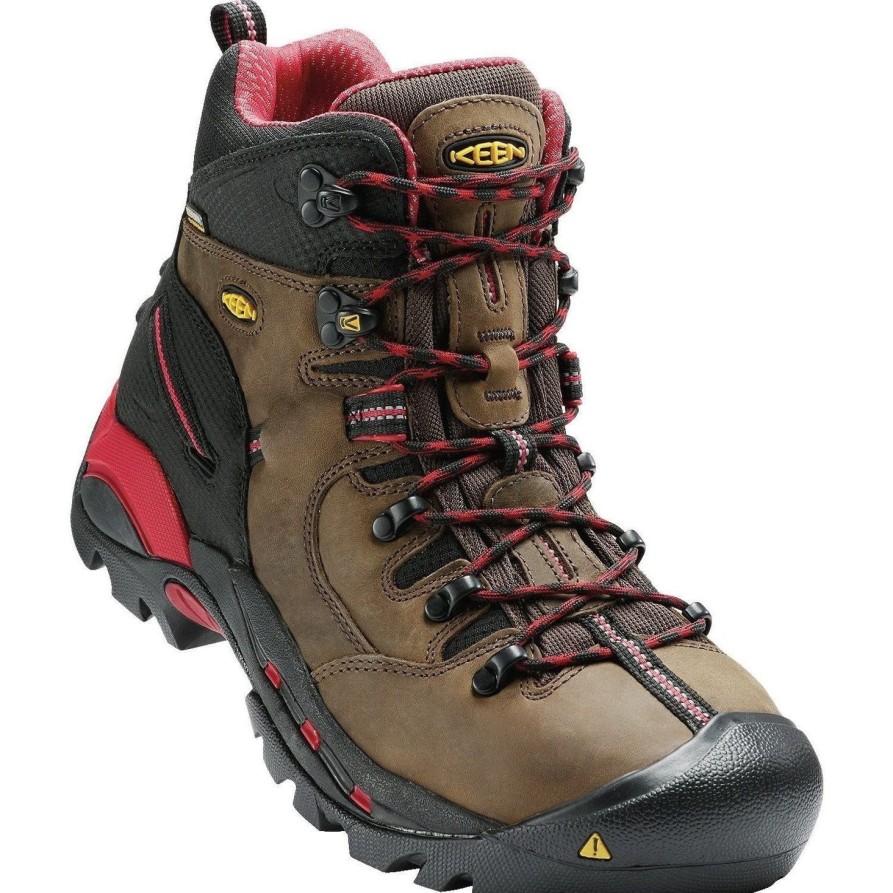 Men'S Keen | Keen Utility Pittsburgh Steel Toe Hiker Work Boot 1007024 Bison