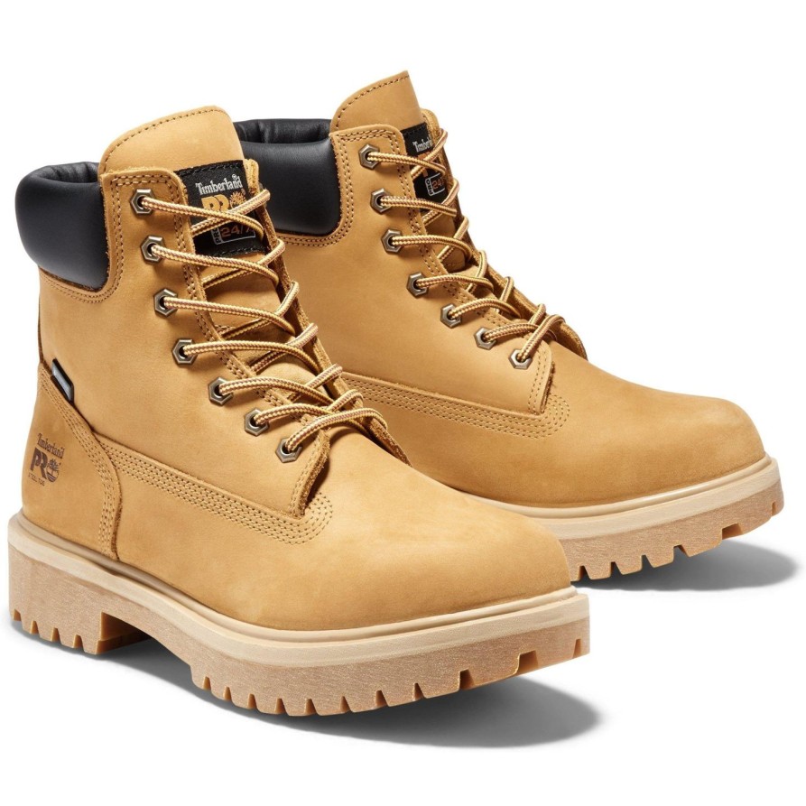 Men'S Timberland Pro | Timberland Pro Men'S Direct Attach 6" Steel Toe Work Boot-Tb065016713 Wheat