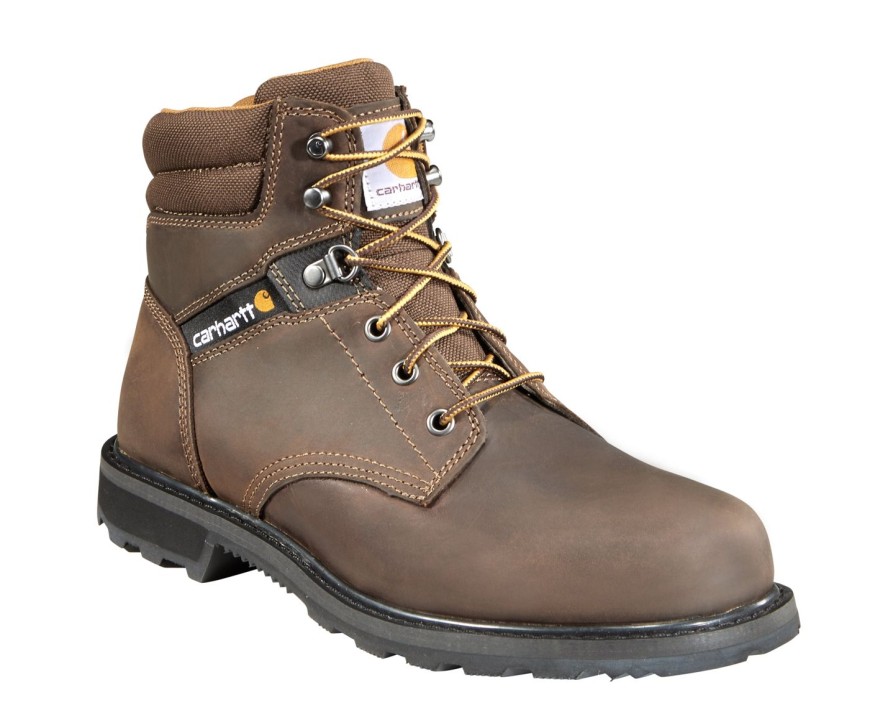 Men'S Carhartt | Carhartt Men'S 6" Steel Toe Work Boot Cmw6274 Brown