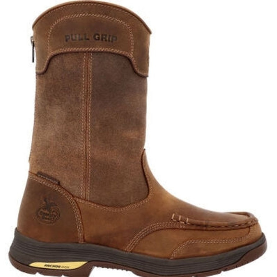 Men'S Georgia | Georgia Men'S Athens Superlyte 11" Wp Pull On Work Boot Gb00549 Brown