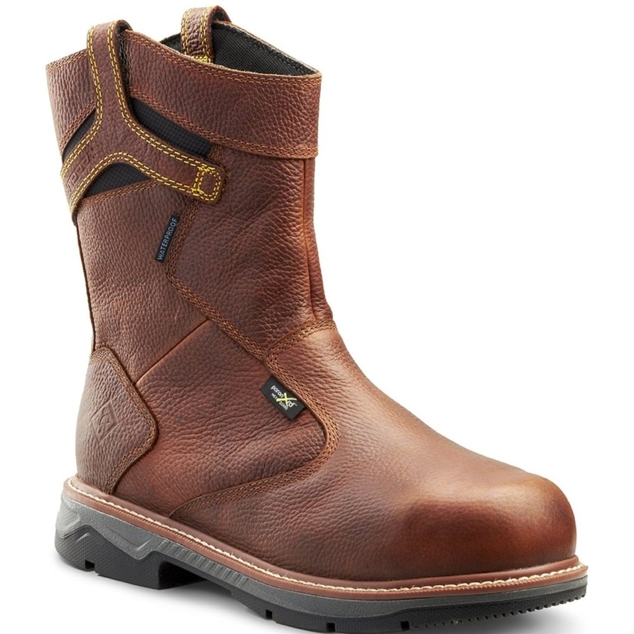 Men'S Terra | Terra Men'S Patton At Waterproof Met Guard Safety Work Boot 4Tccbn Brown