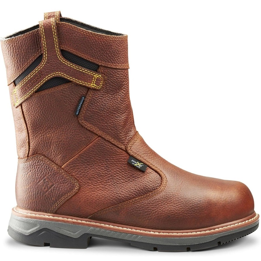 Men'S Terra | Terra Men'S Patton At Waterproof Met Guard Safety Work Boot 4Tccbn Brown