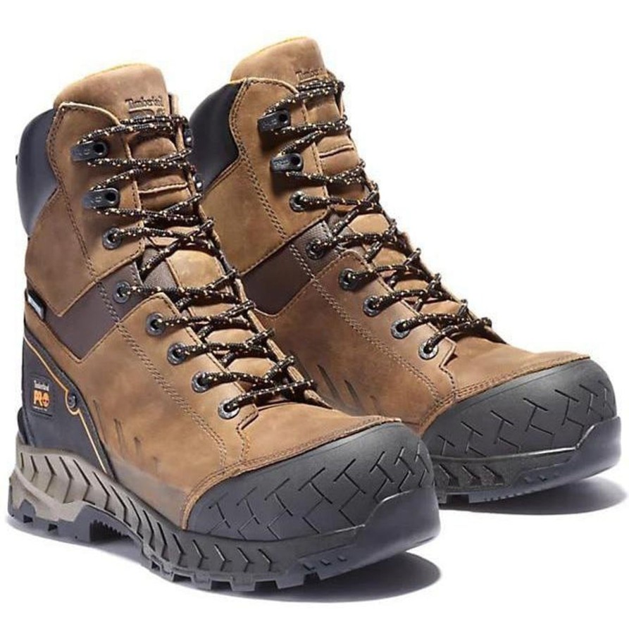 Men'S Timberland Pro | Timberland Pro Men'S Work Summit 8" Comp Toe Wp Work Boot- Tb0A24Fk214 Brown