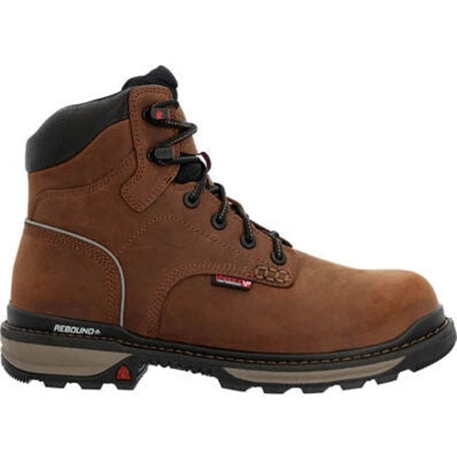 Men'S Rocky | Rocky Men'S Rams Horn Wp Comp Toe Work Boot - Crazy Horse - Rkk0388 Brown