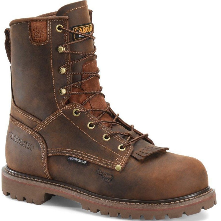 Men'S Carolina | Carolina Men'S 28 Series 8" Wp Comp Toe Work Boot Ca8528 Brown