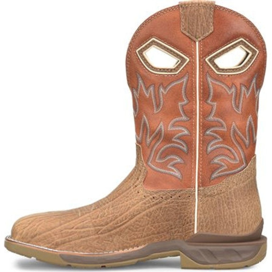 Men'S Double H | Double H Men'S Phantom 11"Wd Sq Comp Toe Roper Work Boot Dh5377 Brown